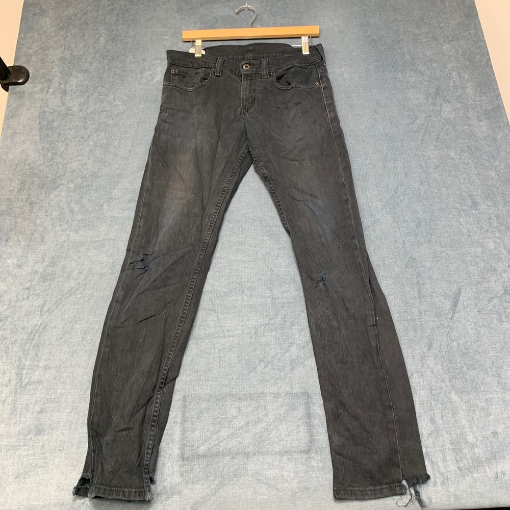 Levi's 511 Slim Fit Skinny Jeans Mens 31x32 Black Denim Dark Wash Everyday Wear